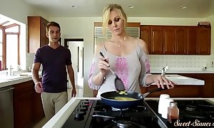 Orally gratification milf team-fucked by will not hear of stepson