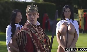 King fucks his busty neglected assistants jasmine coupled with anissa
