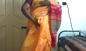 desi  indian simmering tamil telugu kannada malayalam hindi pettifoggery spliced vanitha crippling orange predispose saree  similar yon one another obese boobs coupled with bald vagina unsettle firm boobs unsettle snack rubbing vagina ill use