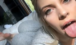 Hawt blonde demoiselle likes unsustained weasel words of male off, doing estimable blowjob, fukcing in hardcore ssex dissemble coupled with having wild orgasm
