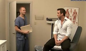 Reckless gay doctor sucking a hard blarney