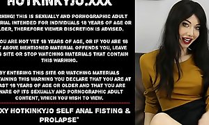 Sexy Hotkinkyjo self anal fisting &_ prolapse