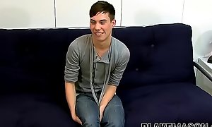 Cute British twink Evan jerking off until cum sprays himself