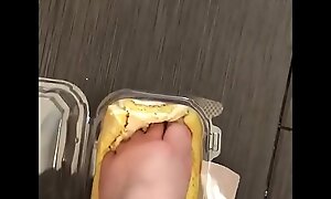 Smashing lemon cake foot fetish
