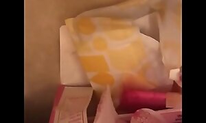 Spying on wife&rsquo_s cousin&rsquo_s pads and tampons. Should have rubbed cock on the open maxi pad and panty liners. Send me hot vids like this if u have some