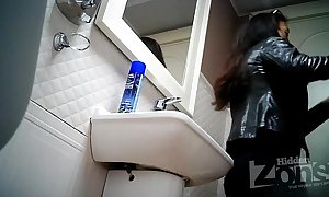 Closeup spy water-closet