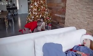 Daddy fucks daughter on the top of christmas!